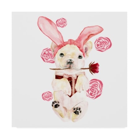 Melissa Wang 'Valentine Puppy I' Canvas Art,24x24
